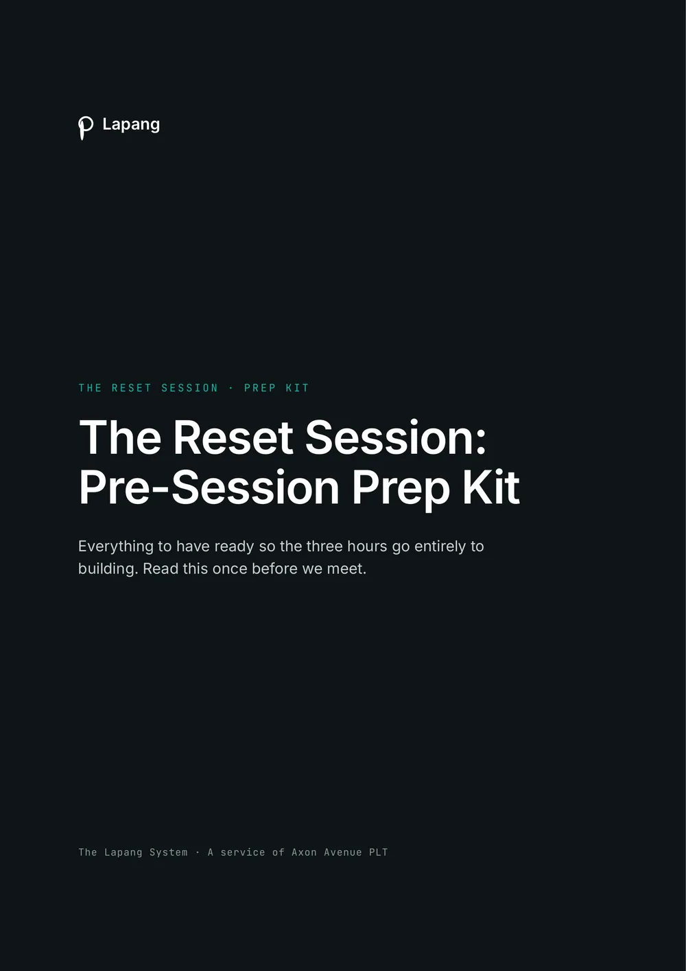 Your Pre-Session Prep Kit