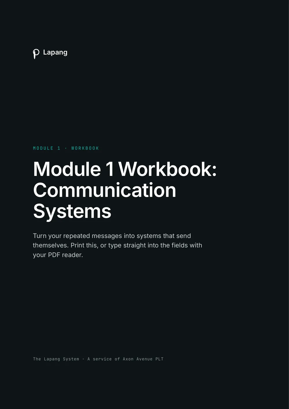 A workbook for every module